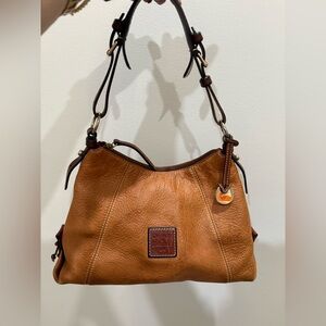 Y2K Dooney & Bourke East West Brown Medium Leather Shoulder Bag
